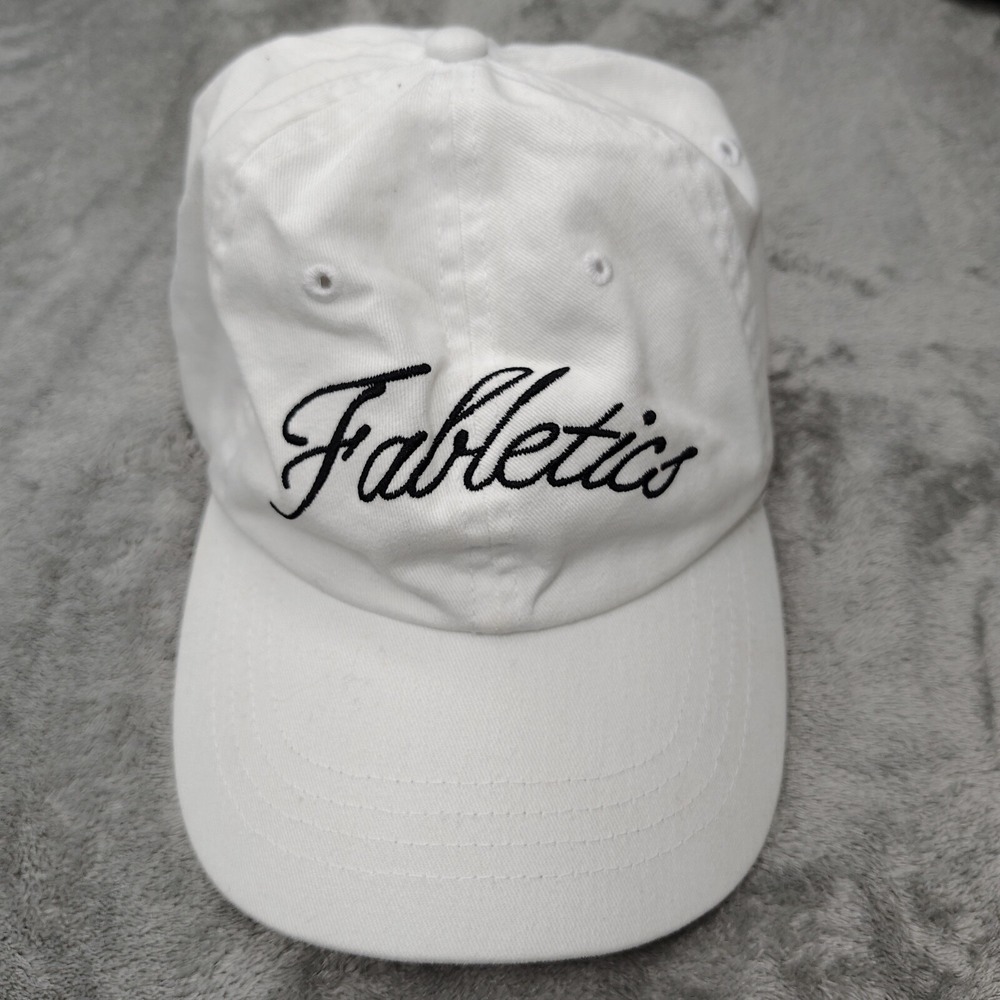 Fabletics‎ The Dad Hat Relaxed Fit Classic White Hat Strapback Baseball Cap